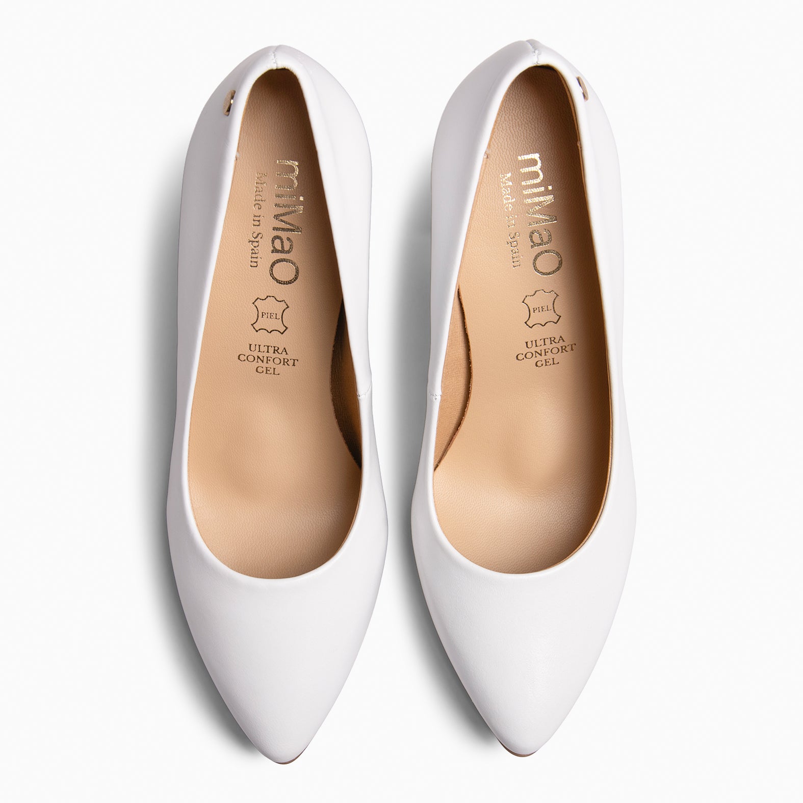 URBAN S SALON - Escarpins à talon moyen en cuir BLANC