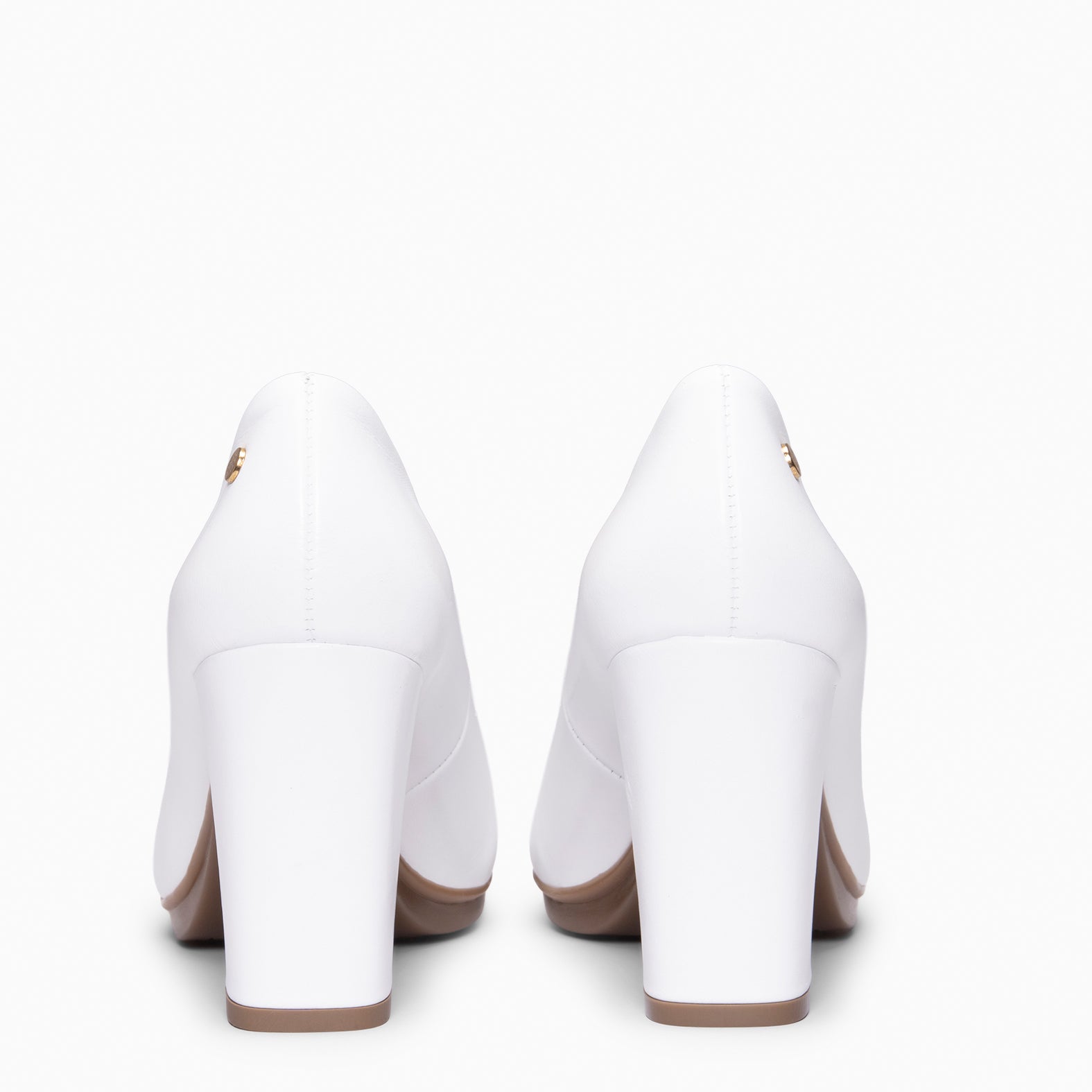 URBAN S SALON - Escarpins à talon moyen en cuir BLANC