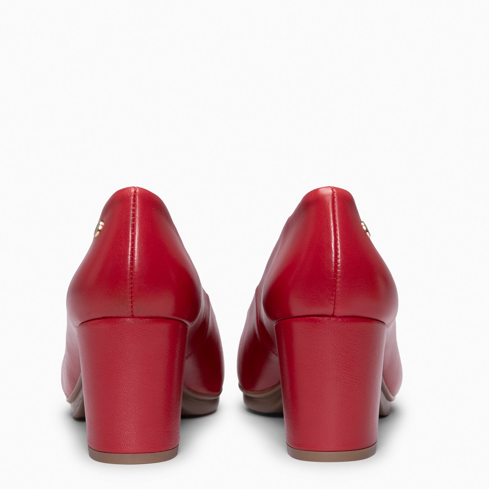 URBAN S SALON - Escarpins à talon moyen en cuir ROUGE