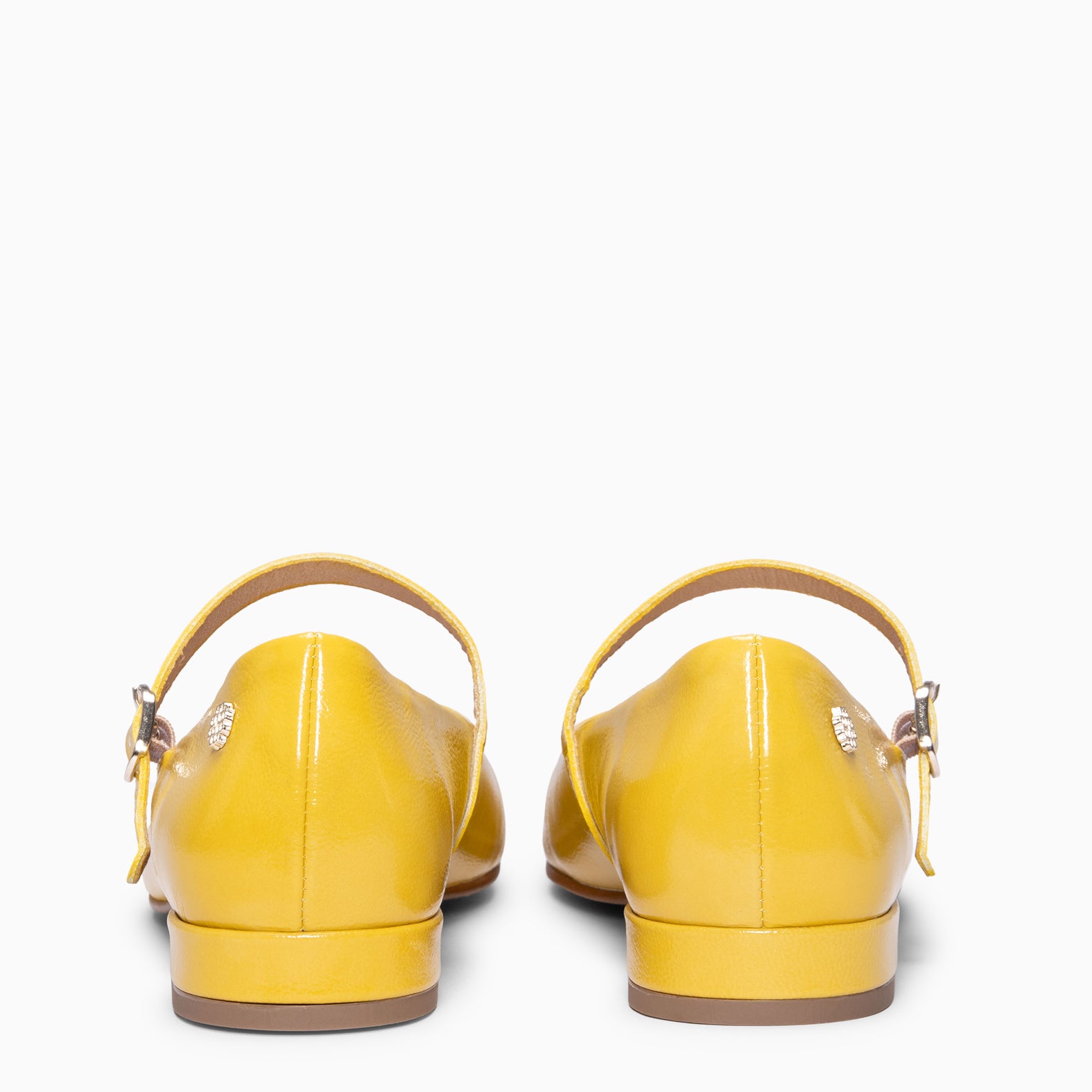 ZOE - Mercedita con tira en piel de charol AMARILLO