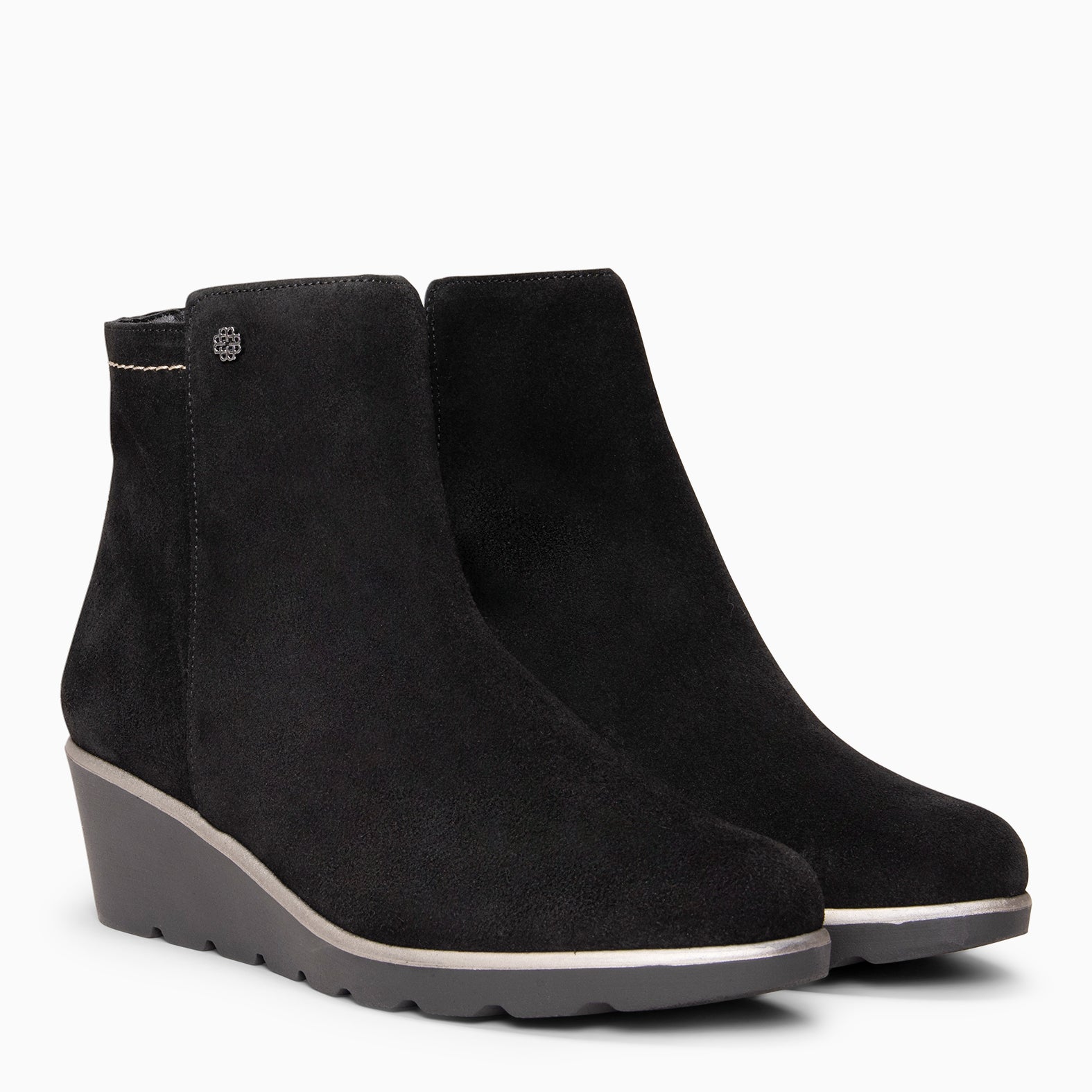 LULEA - Botín de serraje hidrófugo NEGRO