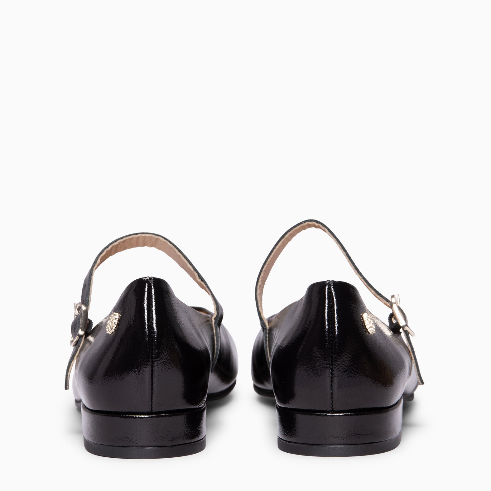ZOE - Mary Jane à lanière en cuir vernis NOIR