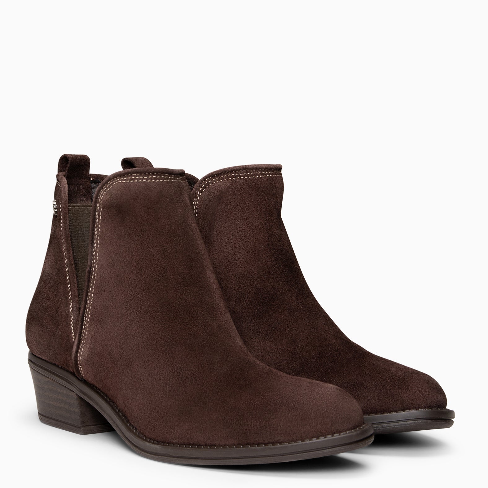 VIANA - BROWN Ankle boots with elastic
