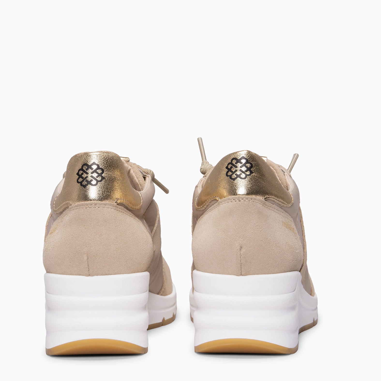 CAEN - Zapatillas con cuña en materiales combinados ARENA