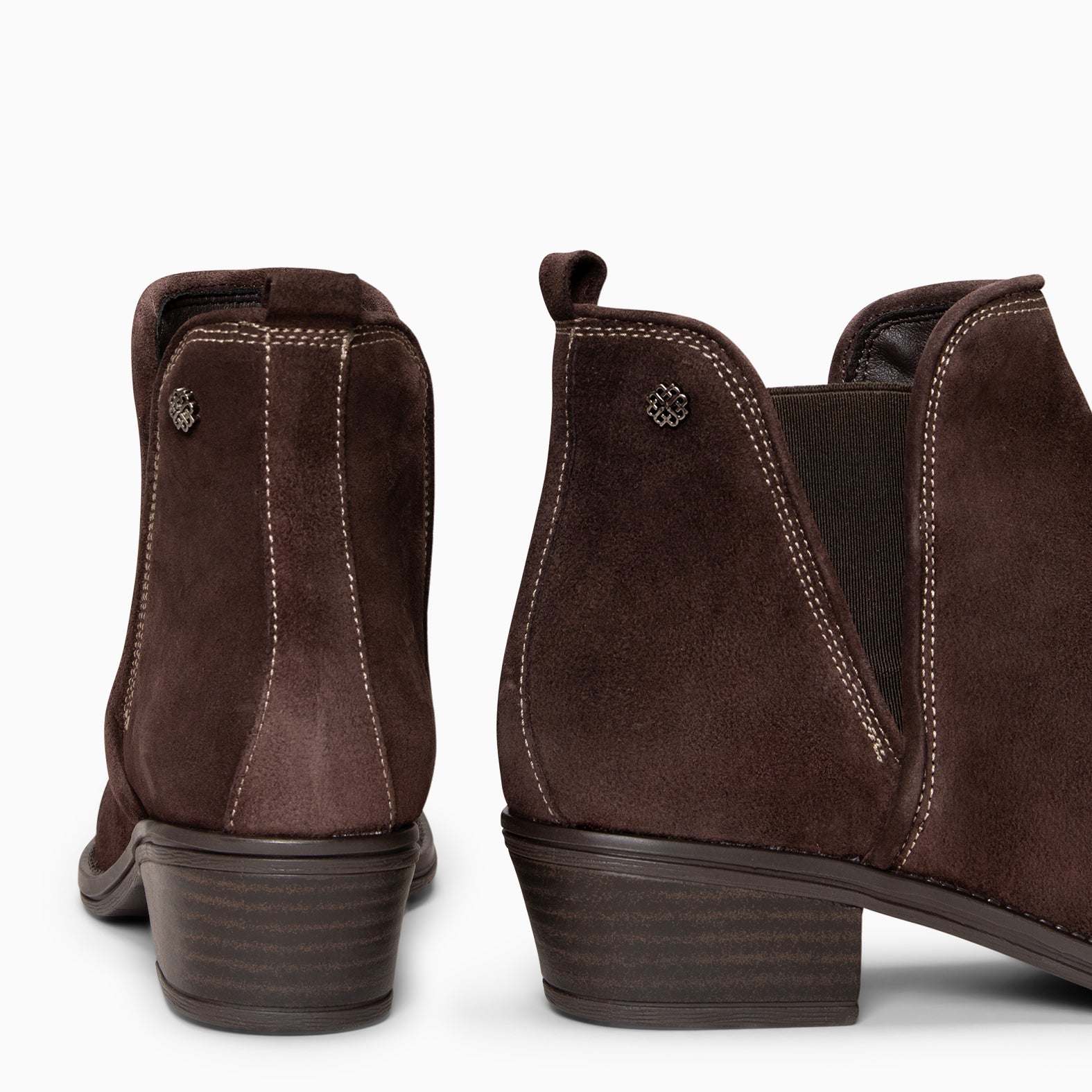 VIANA - BROWN Ankle boots with elastic
