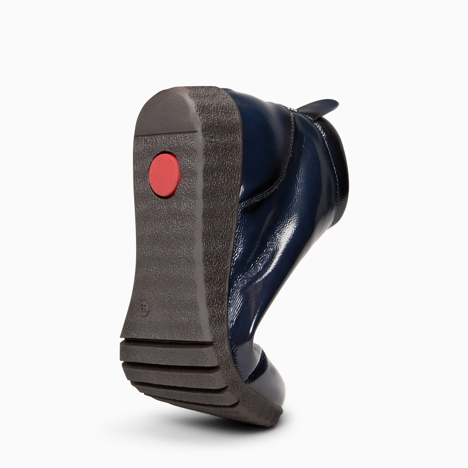 FLEXY - NAVY patent leather ankle-sneakers