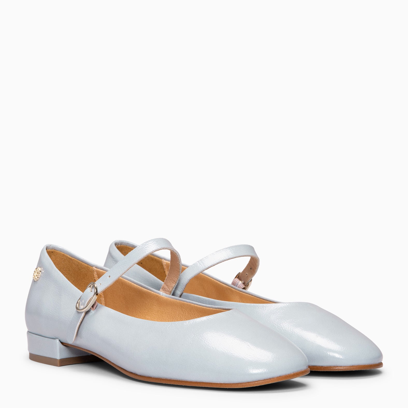 ZOE - Mary Jane à lanière en cuir vernis BLEU