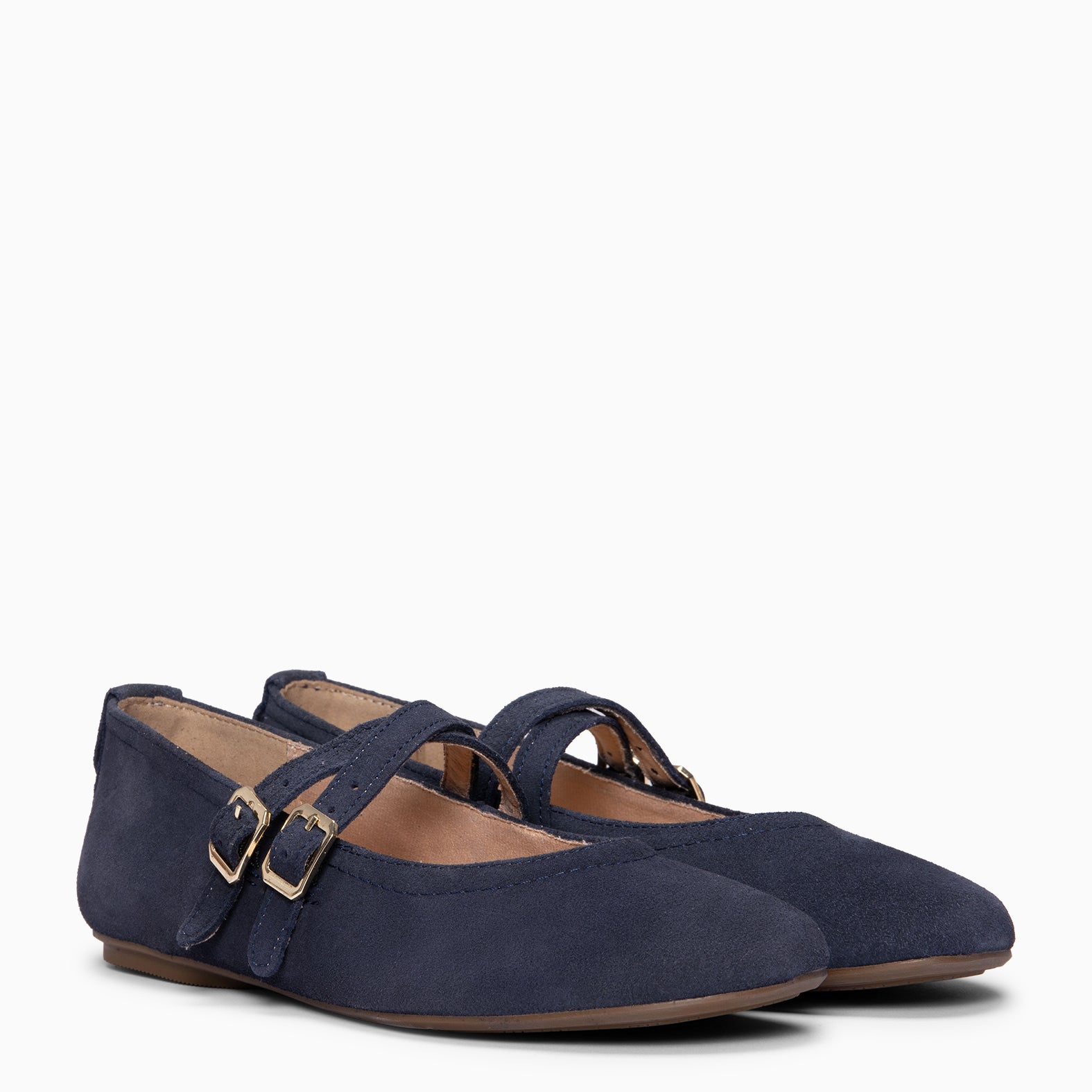 AMAPOLA - NAVY FLAT BALLERINA BARESOFT