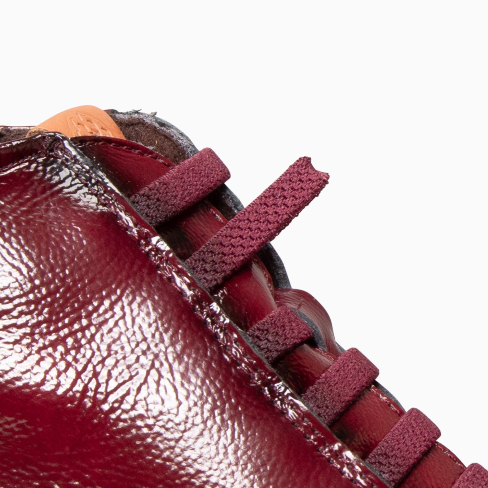 FLEXY - Baskets montantes en cuir vernis BORDEAUX