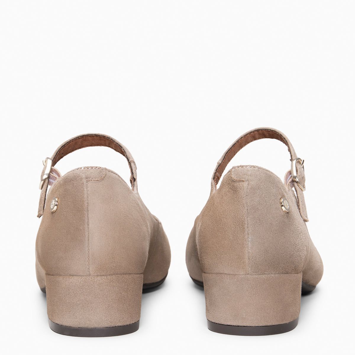 ACACIA - Merceditas de tacón bajo Baresoft TAUPE