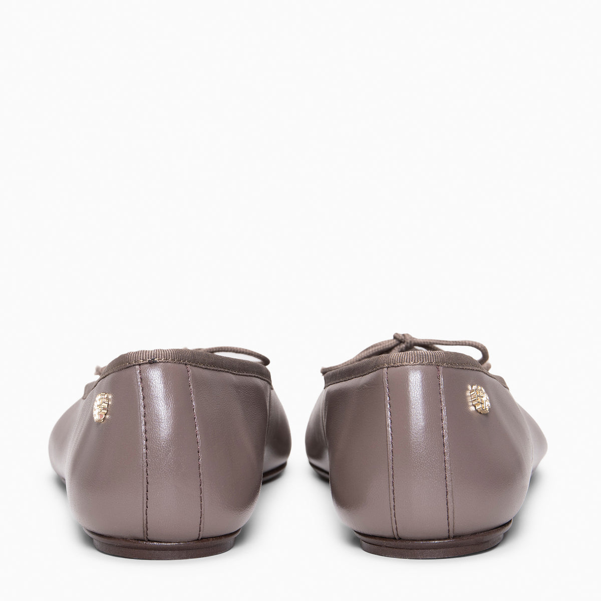 AMAYA - TAUPE Tabi leather ballerinas