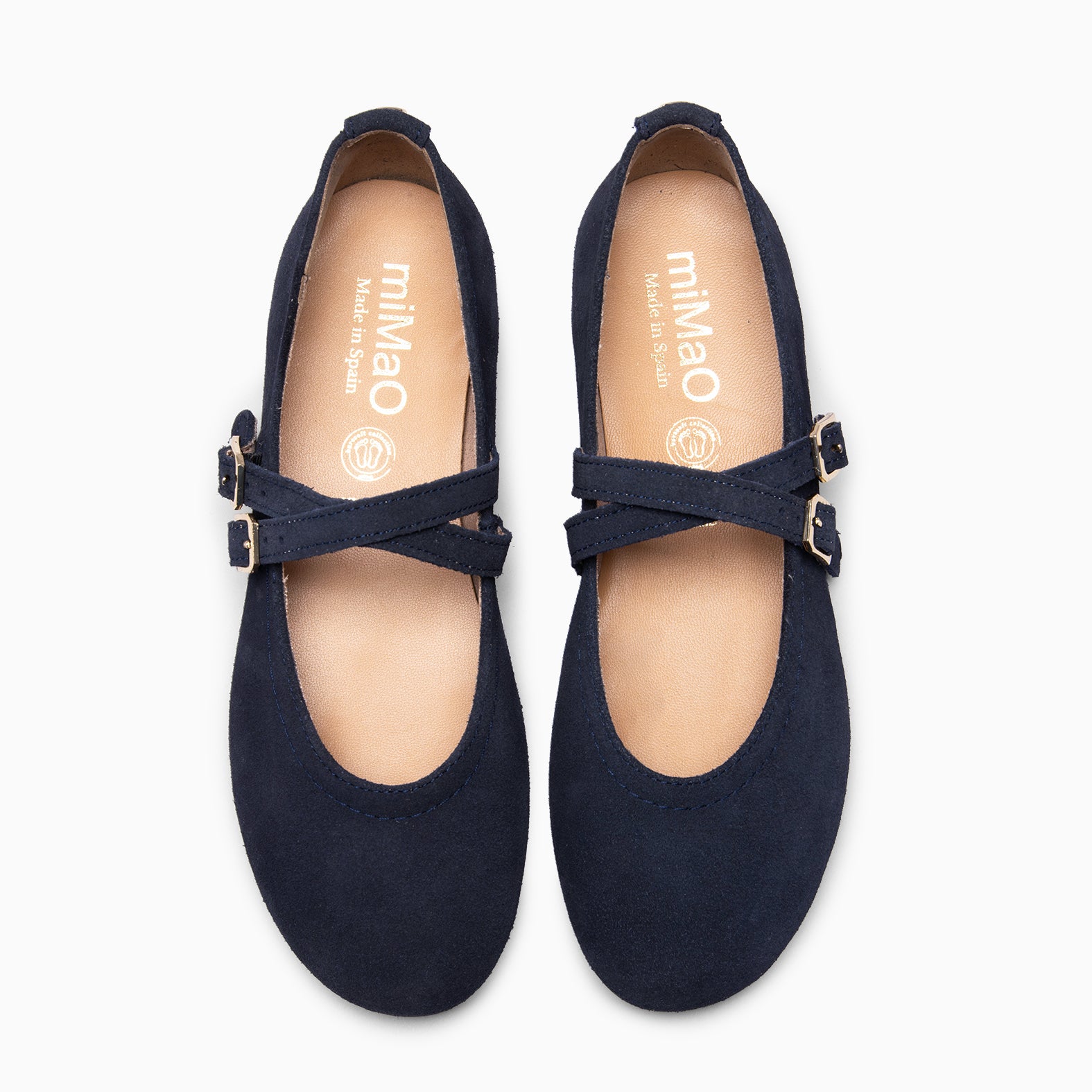 AMAPOLA - NAVY FLAT BALLERINA BARESOFT