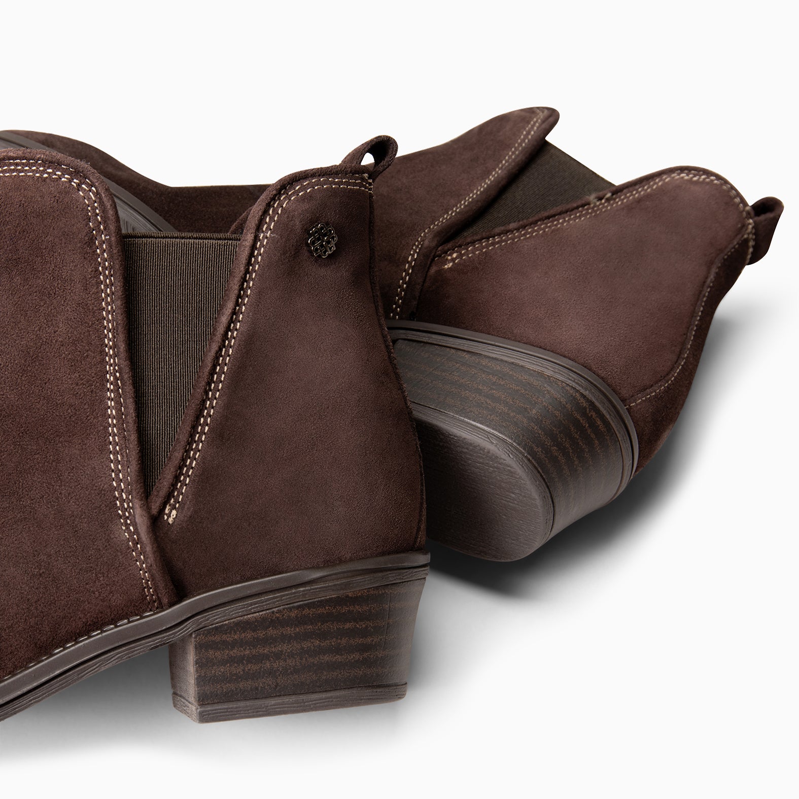 VIANA - BROWN Ankle boots with elastic