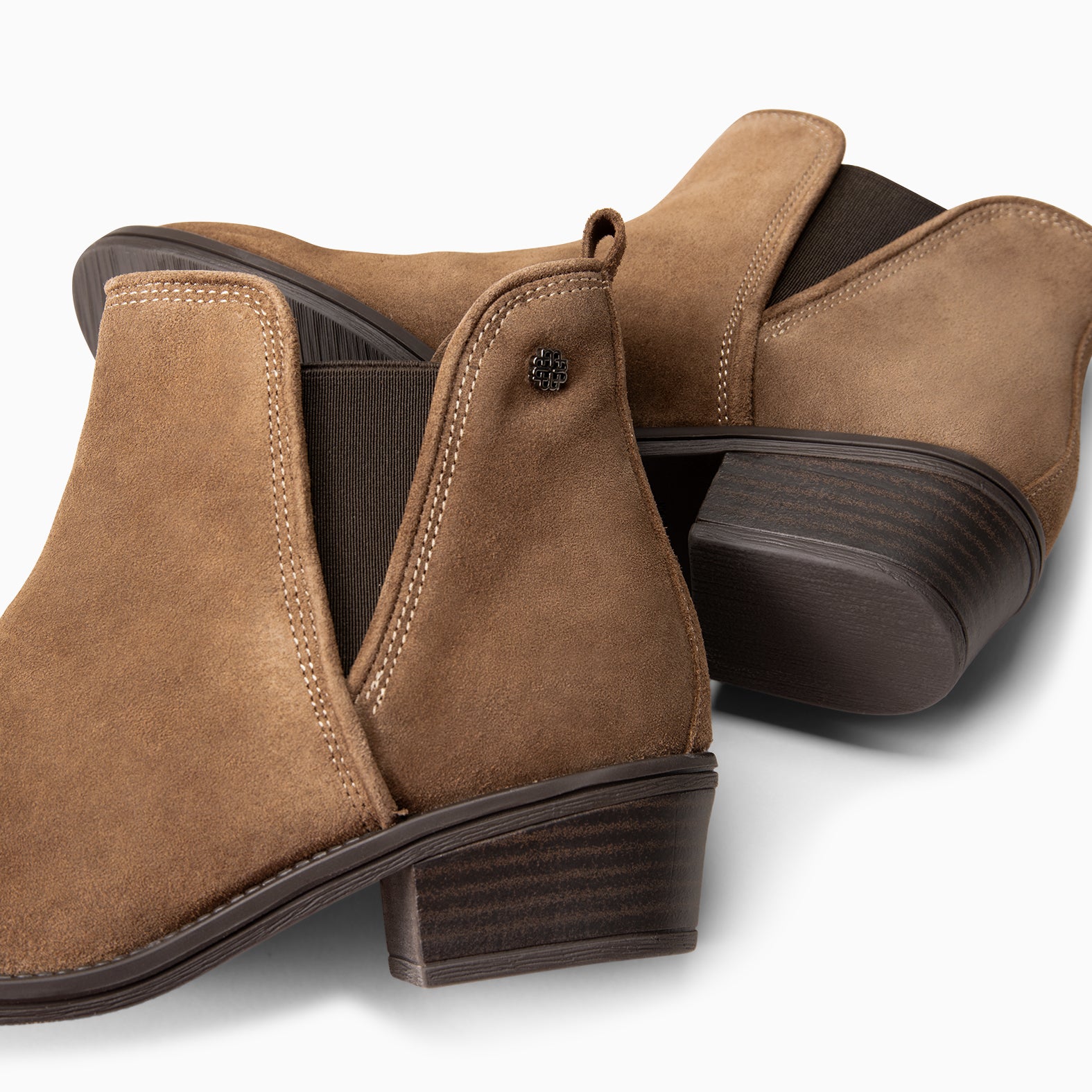 VIANA - Botín bajo con elástico TAUPE