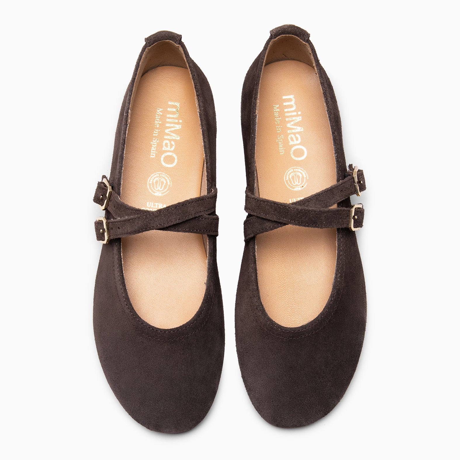 AMAPOLA - BAILARINA PLANA BARESOFT MARRON