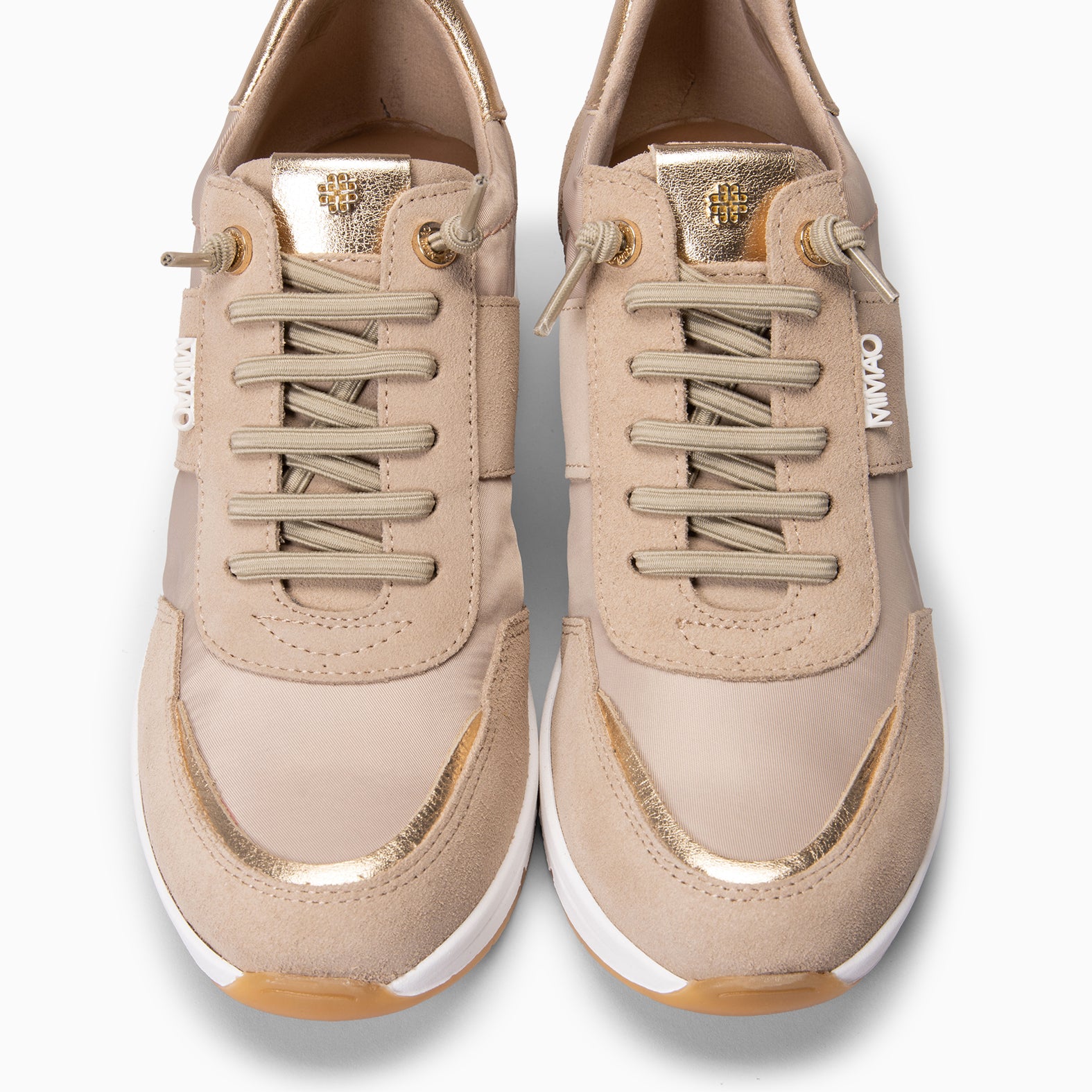 CAEN - Zapatillas con cuña en materiales combinados ARENA