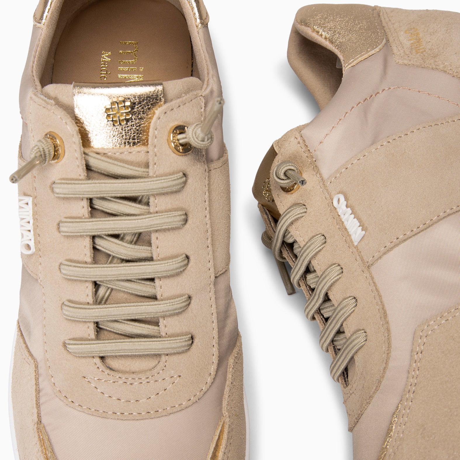 CAEN - Zapatillas con cuña en materiales combinados ARENA