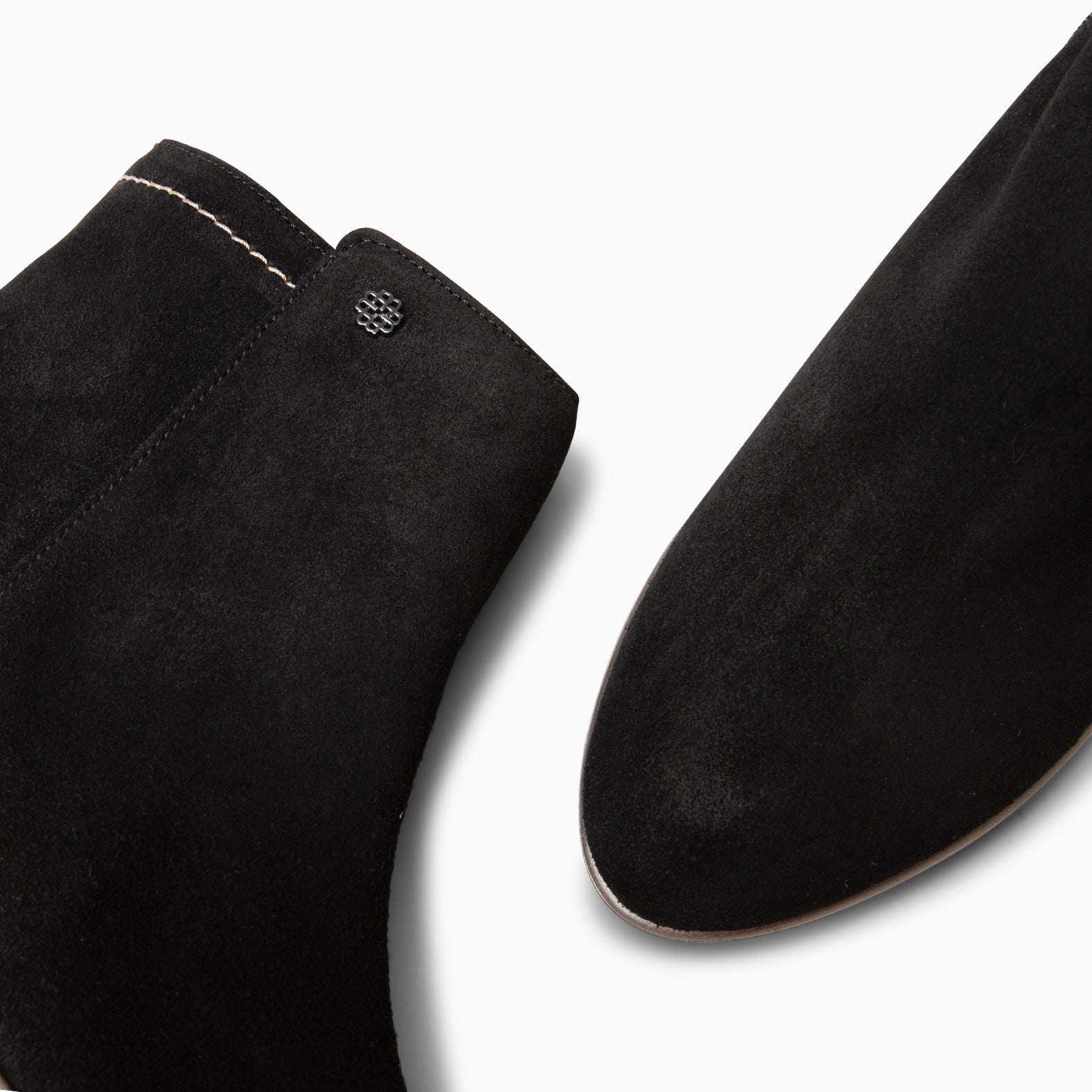 LULEA - bota de cano curto em couro repelente de água PRETO