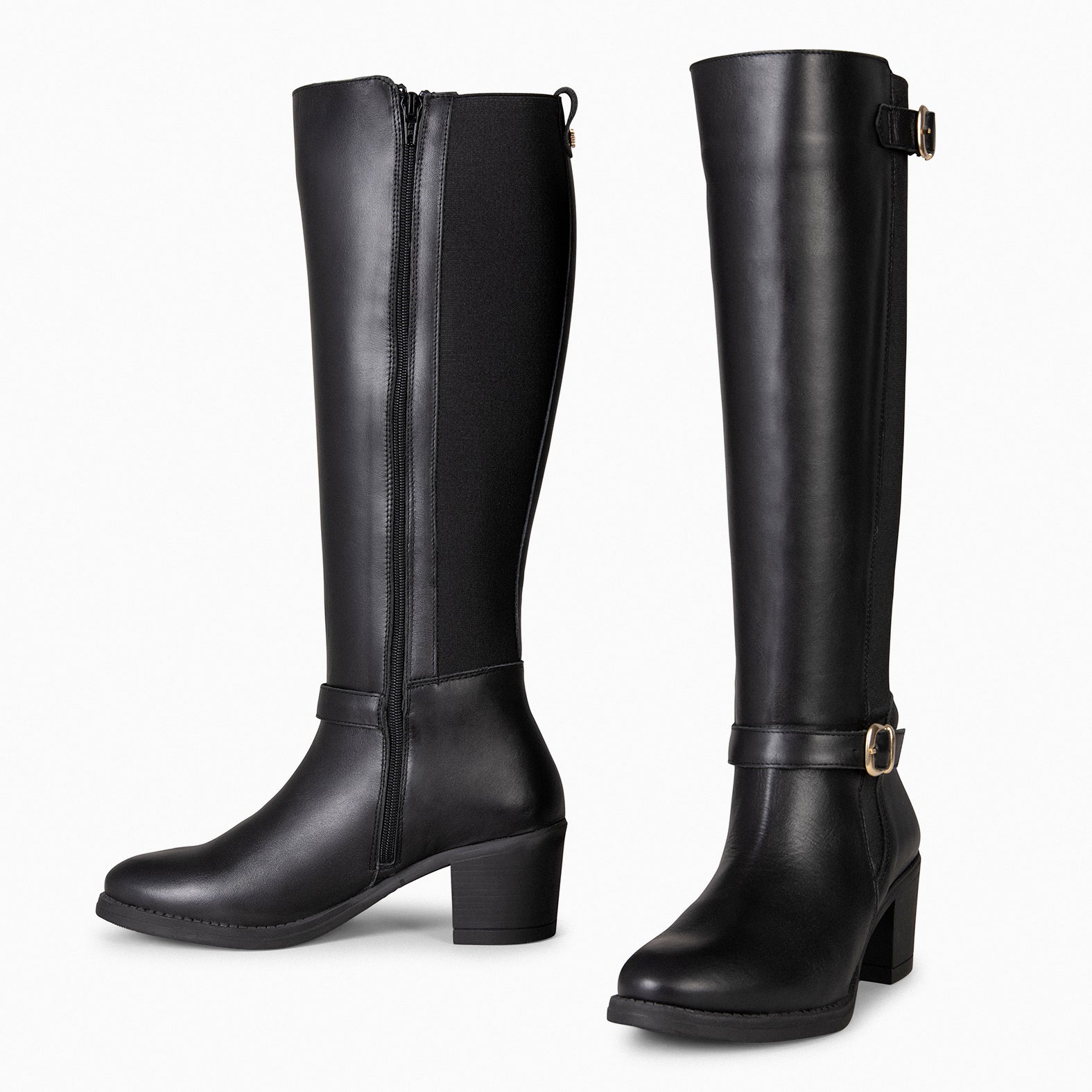 SENA – BLACK Boots with elastic shaft