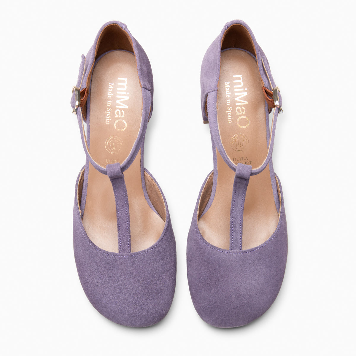 AZUCENA - Zapato baresoft con tacón MORADO