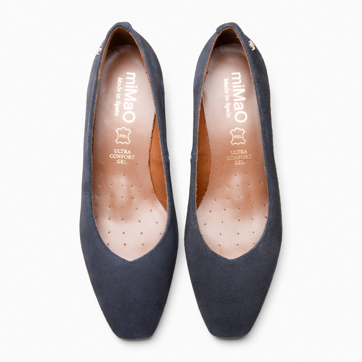 DORI - Zapato de tacón con detalle dorado MARINO