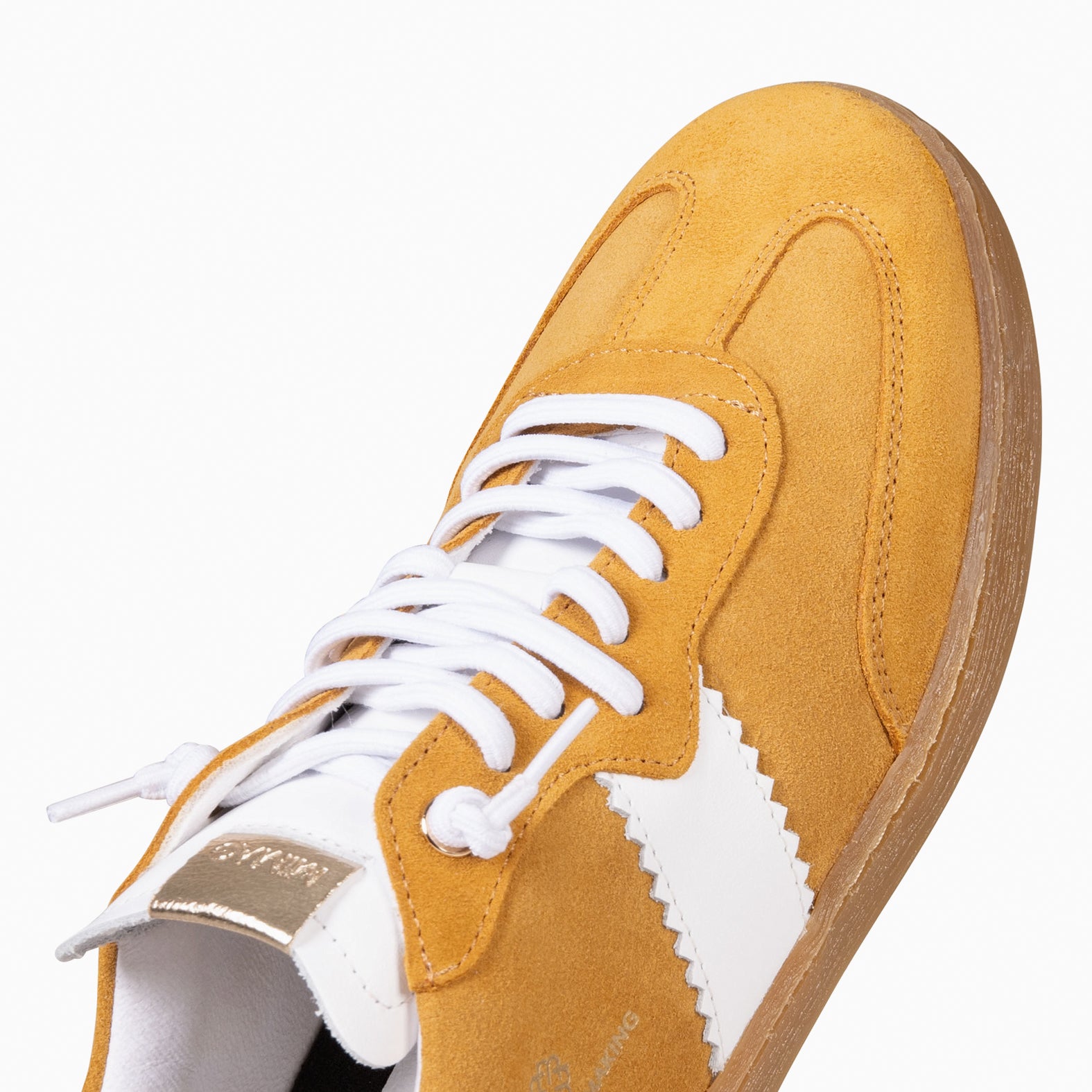 STÜDIO 01 – Baskets pour femme en daim JAUNE