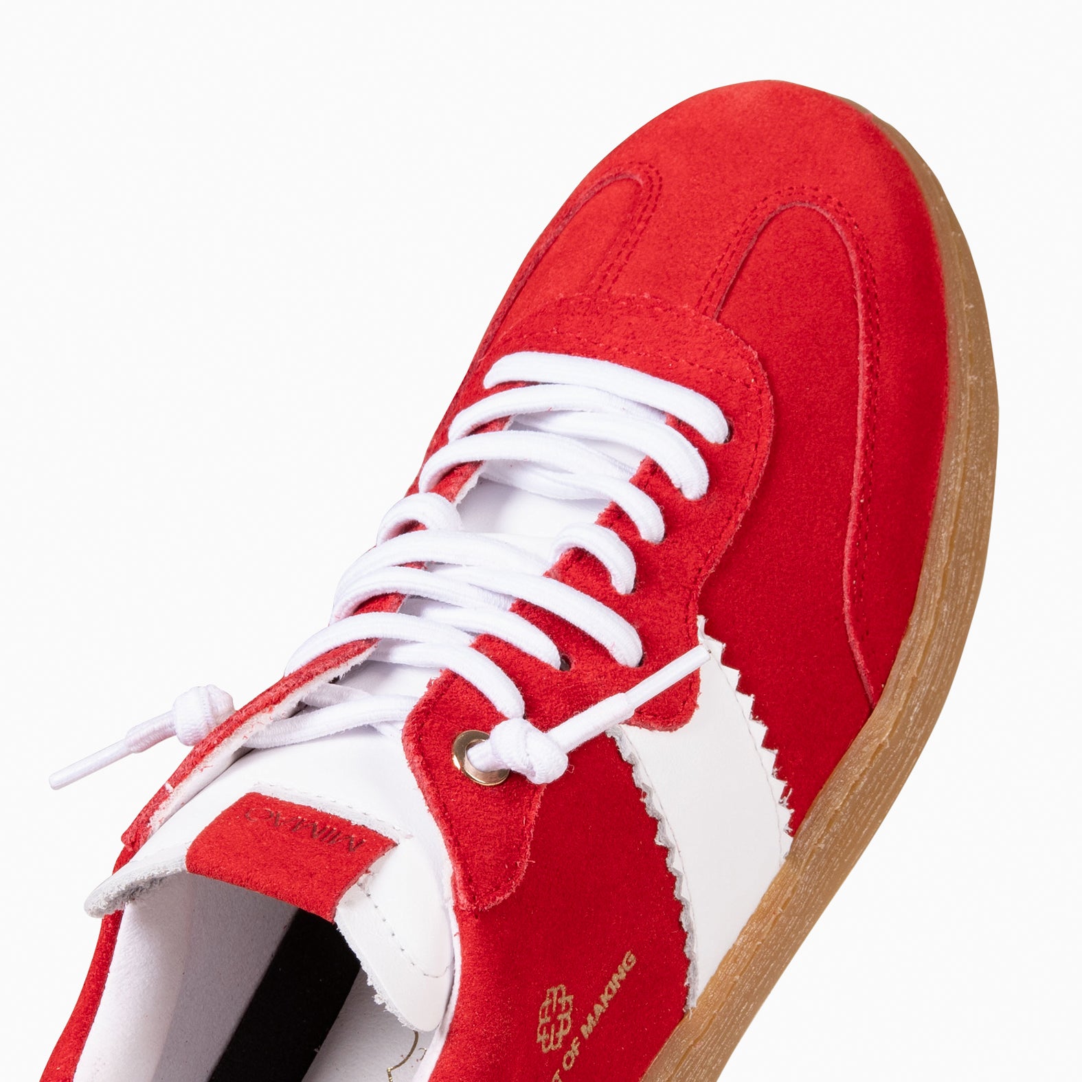 STÜDIO 01 – Baskets pour femme en daim ROUGE