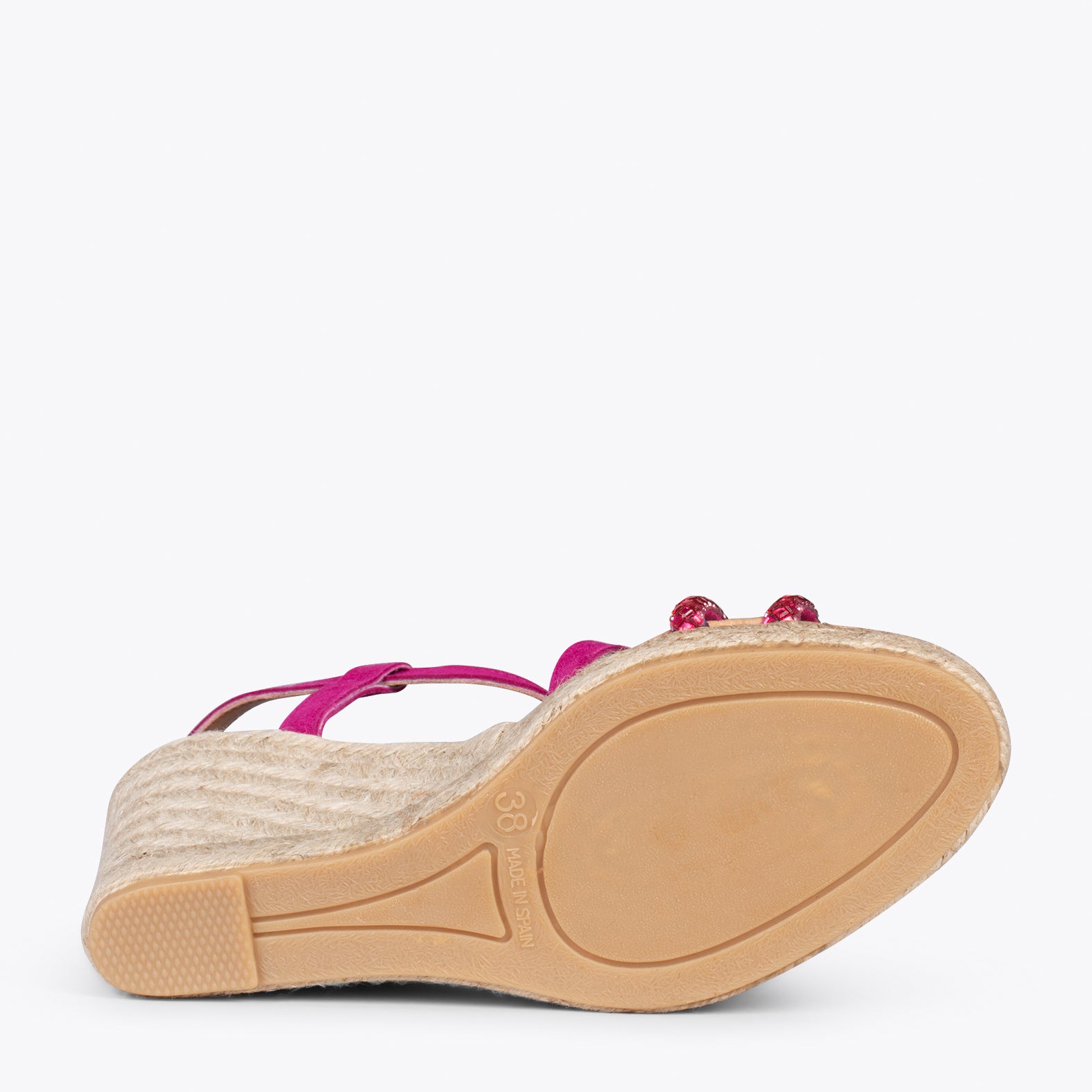 MORAIRA - Espadrilles à talon compensé FUCHSIA