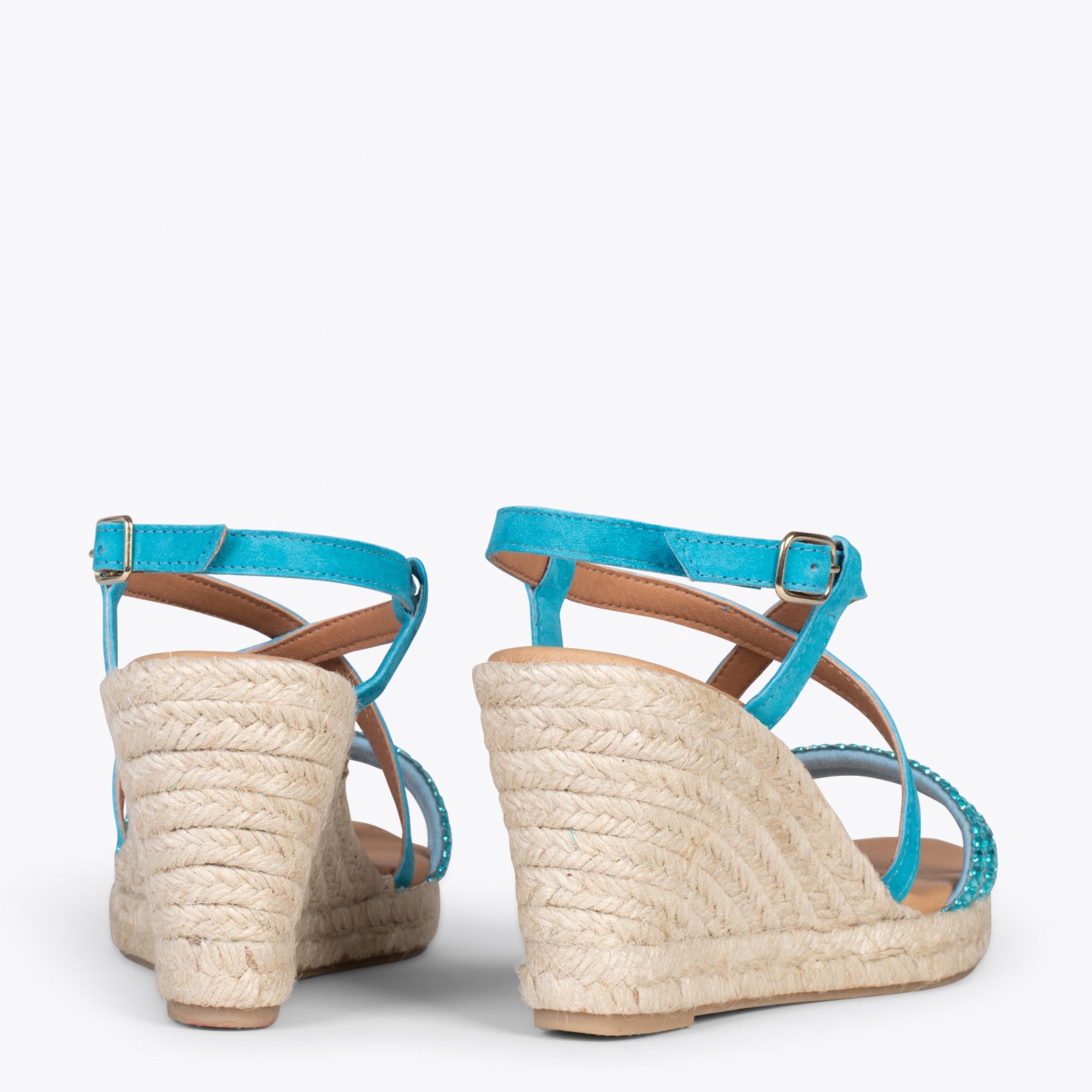 MORAIRA – BLUE elegant high heel espadrille