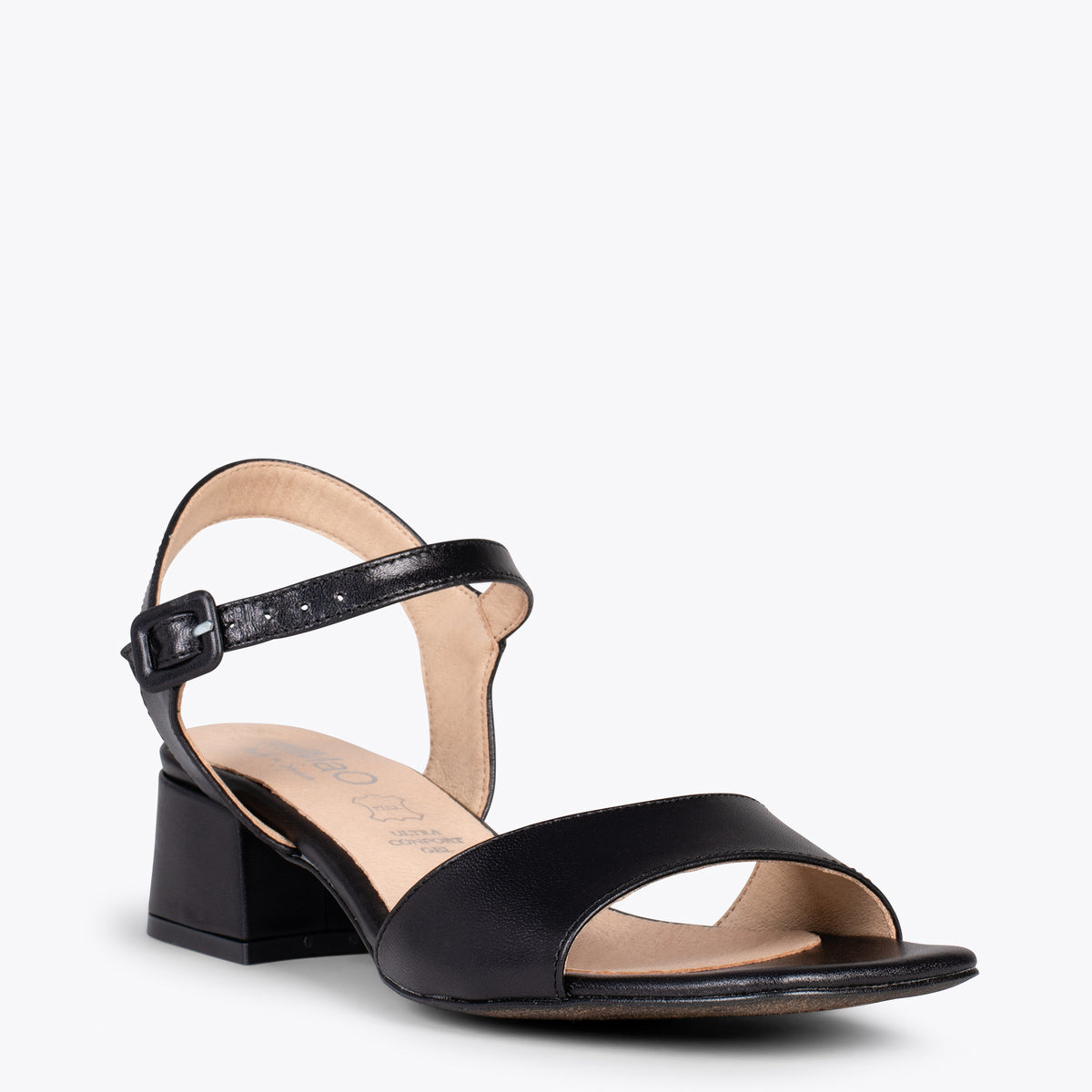 VILNIUS – BLACK classic mid heel sandal