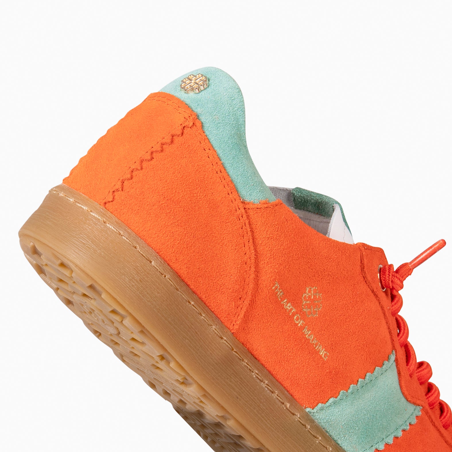 STÜDIO 01 – Baskets pour femme en daim ORANGE