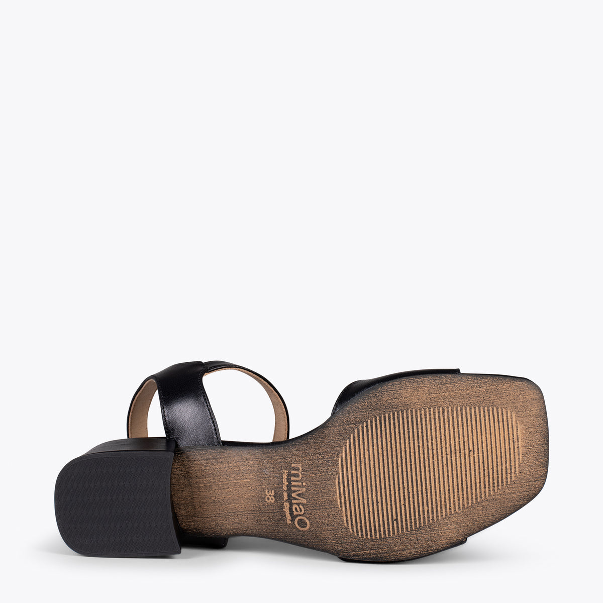 VILNIUS – BLACK classic mid heel sandal