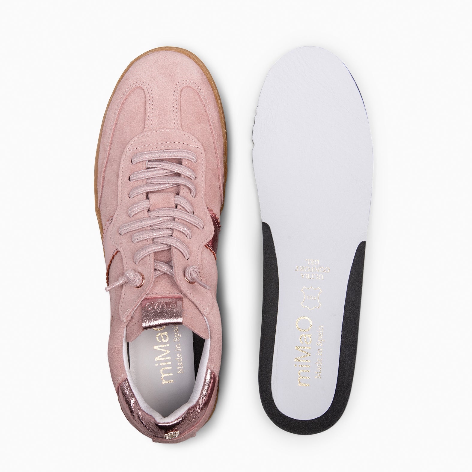 STÜDIO 01 – Baskets pour femme en daim ROSE