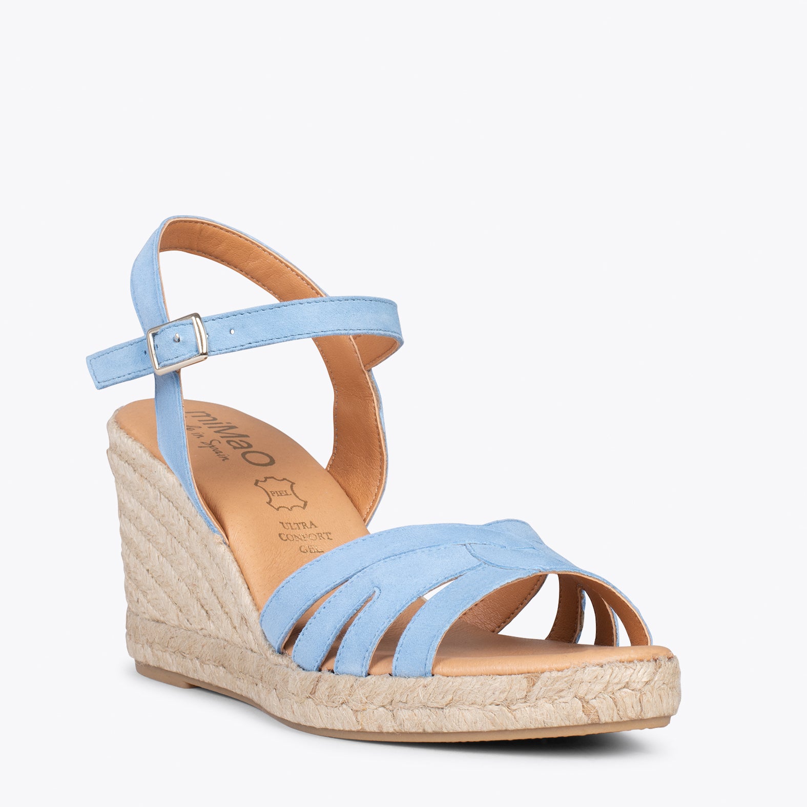 HOYAMBRE – BABY BLUE espadrilles with braided front
