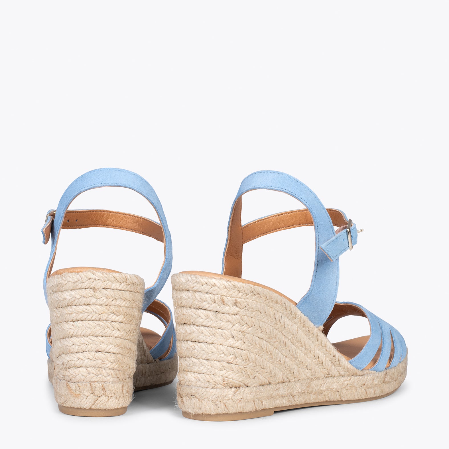 HOYAMBRE – BABY BLUE espadrilles with braided front