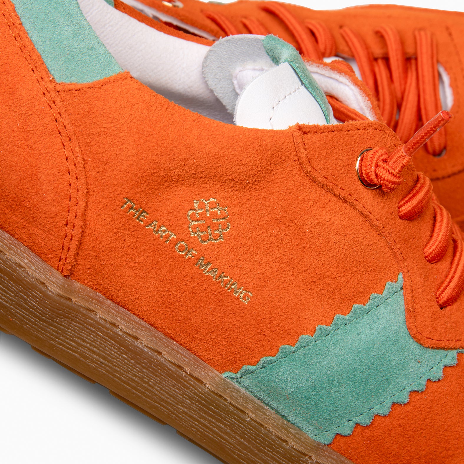 STÜDIO 01 – Baskets pour femme en daim ORANGE