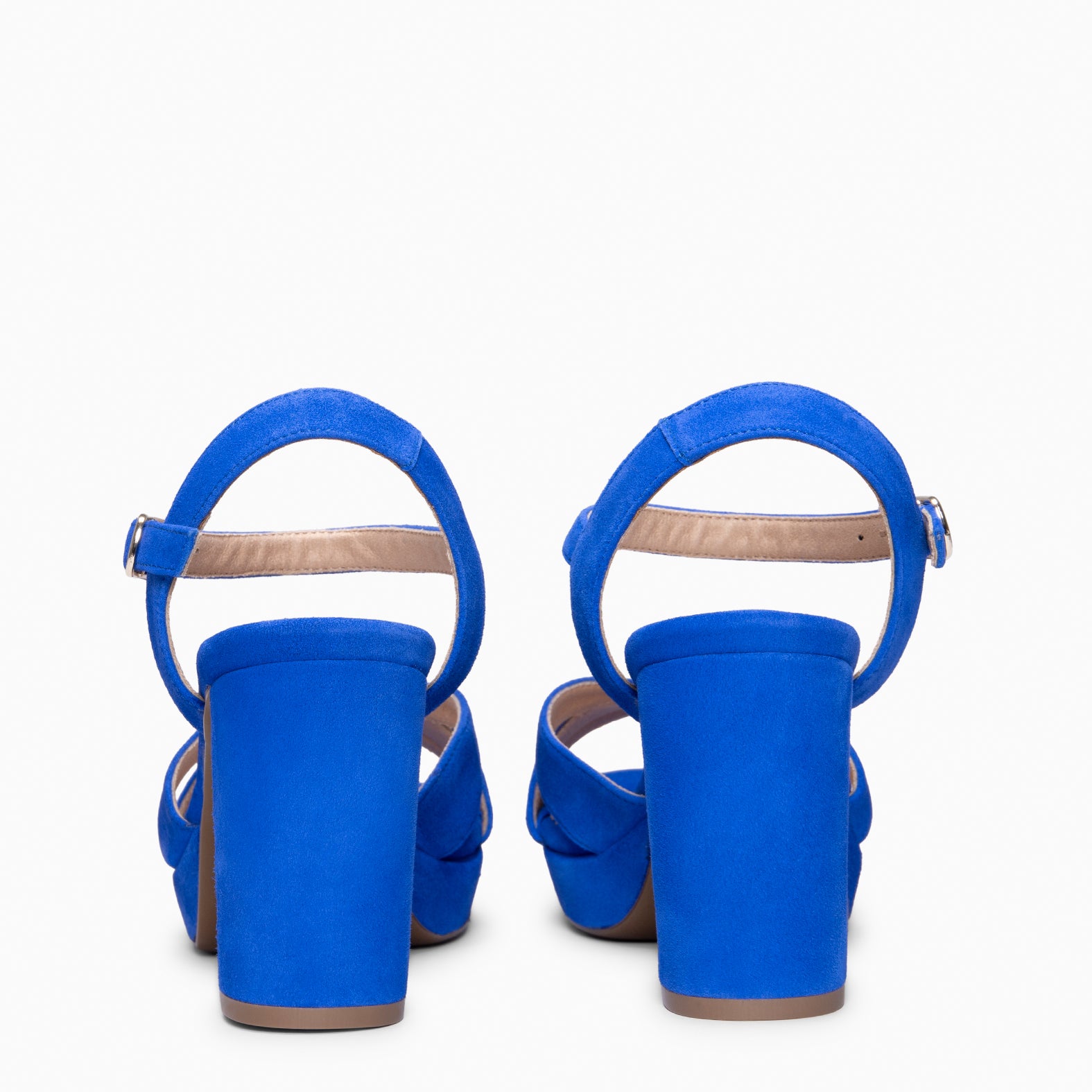 PARIS - ELECTRIC BLUE HIGH HEEL SANDAL WITH PLATFORM