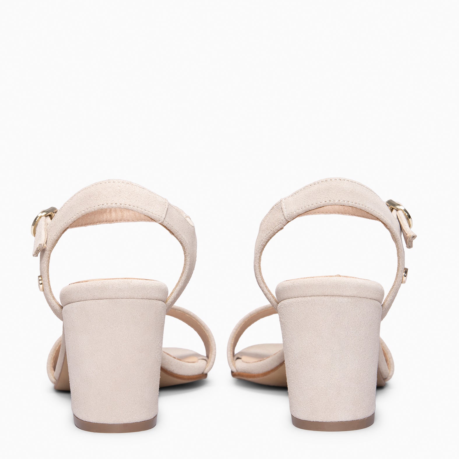 KEILA - Sandalias de tacón medio de ante BEIGE