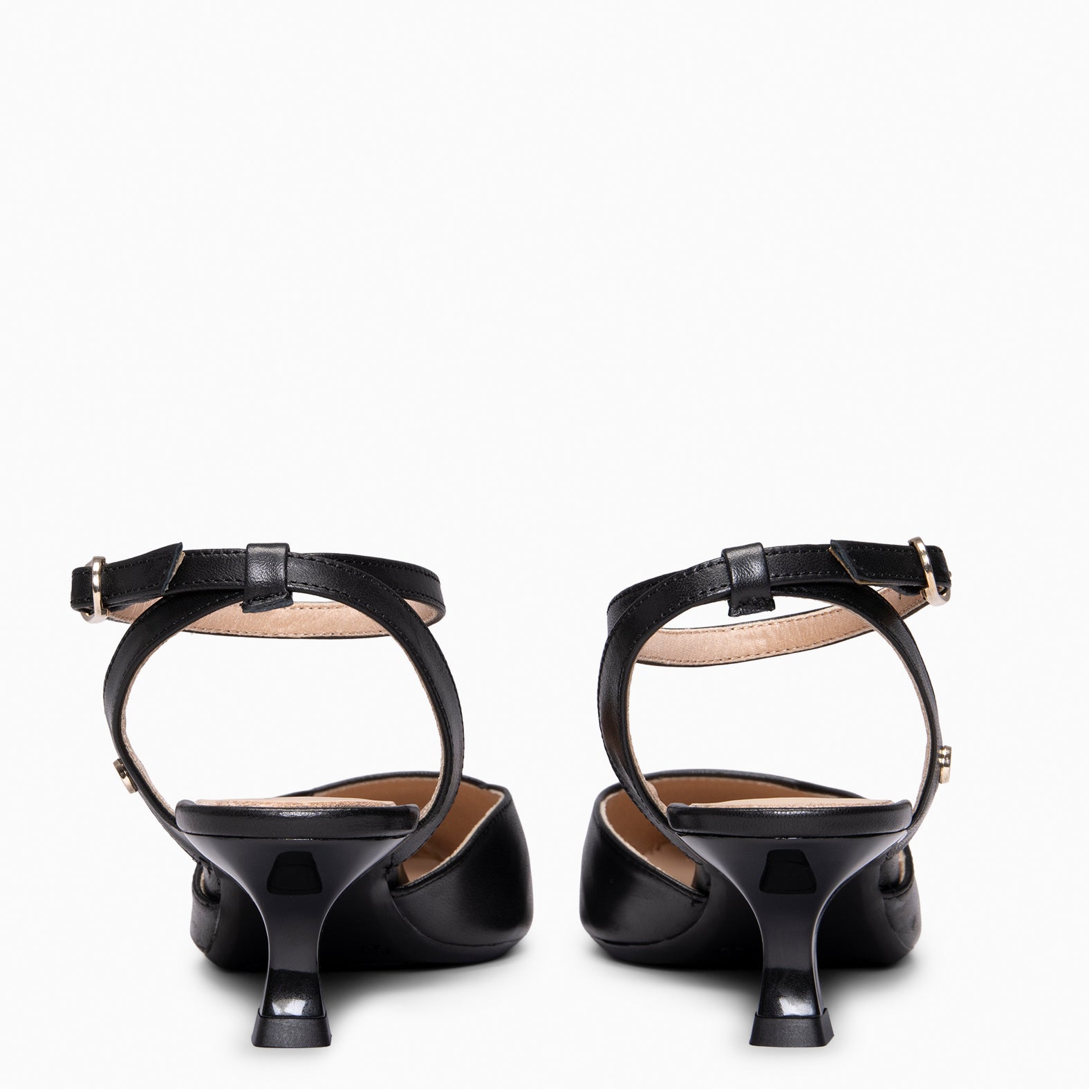 DANIELA - Sapatos slingback com tacão kitten PRETO