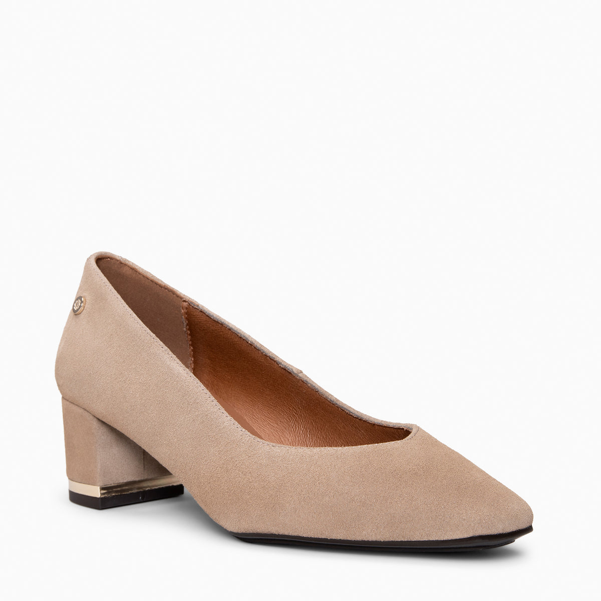 DORI - Sapatos de salto alto com detalhe dourado TAUPE