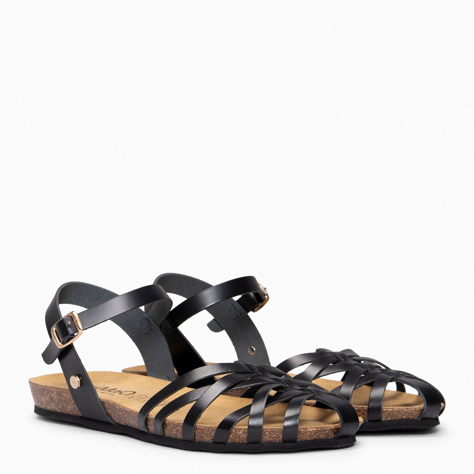 BEACH - Sandalias planas de tiras NEGRO