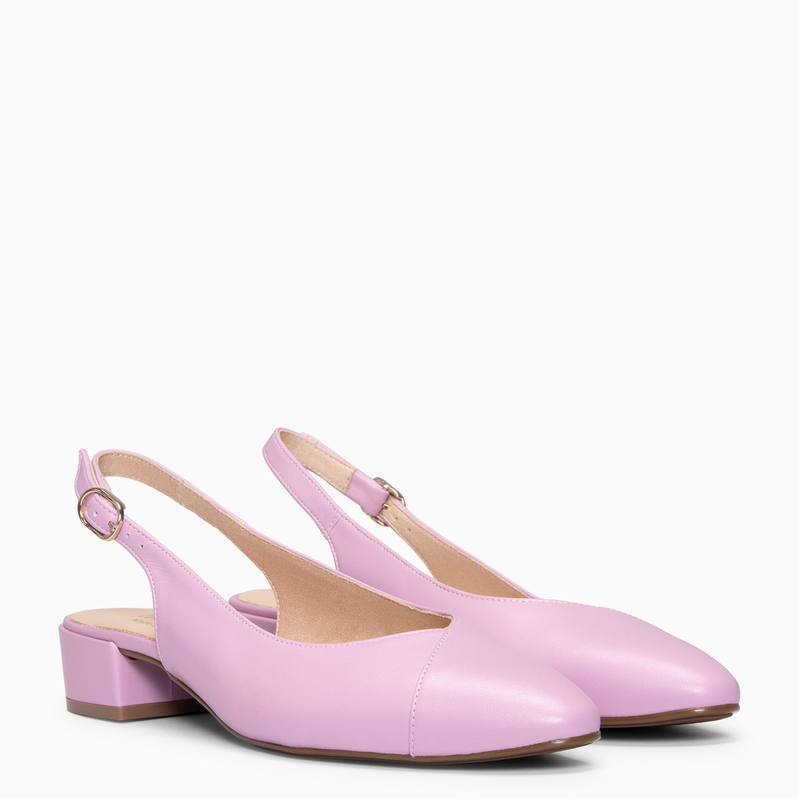 MARTINA - Slingbacks en cuir MAUVE