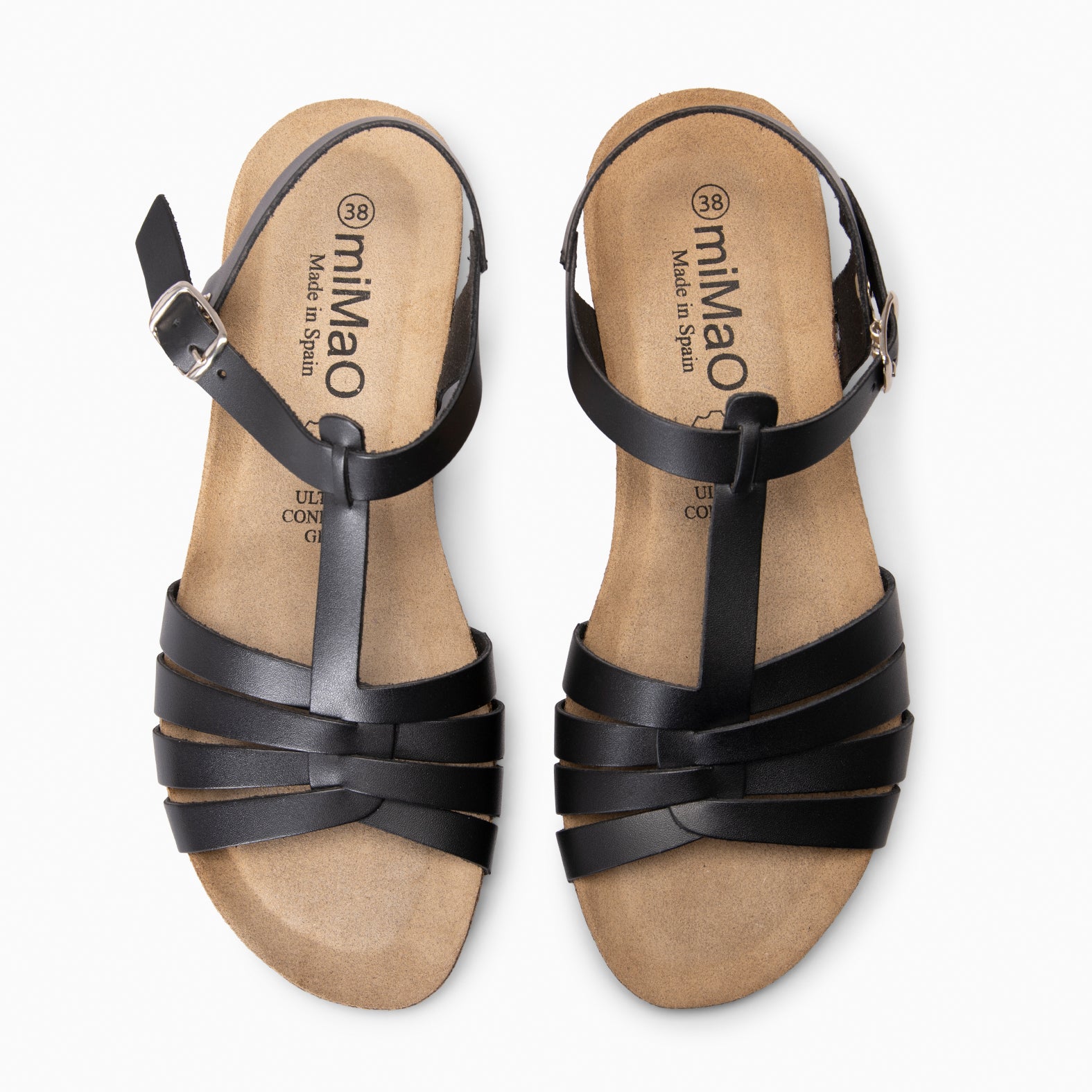 DITA - Sandálias BIO de titras PRETO