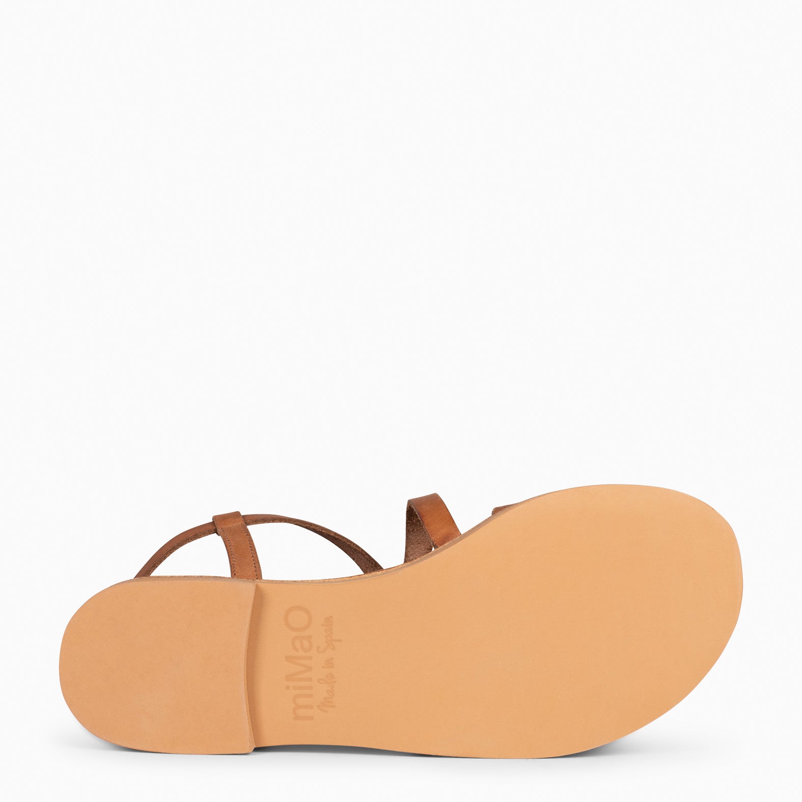 IXORA - Sandalias planas de mujer con hebilla CAMEL