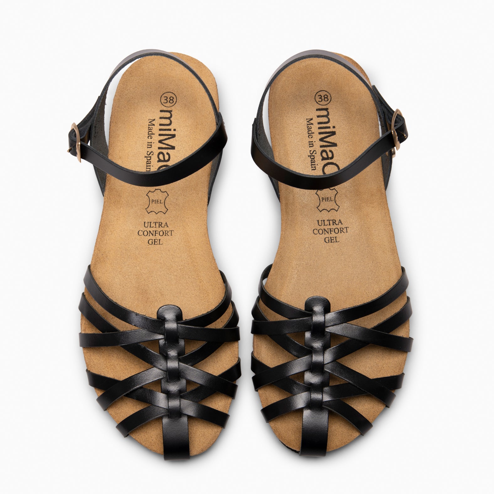 BEACH - Sandalias planas de tiras NEGRO