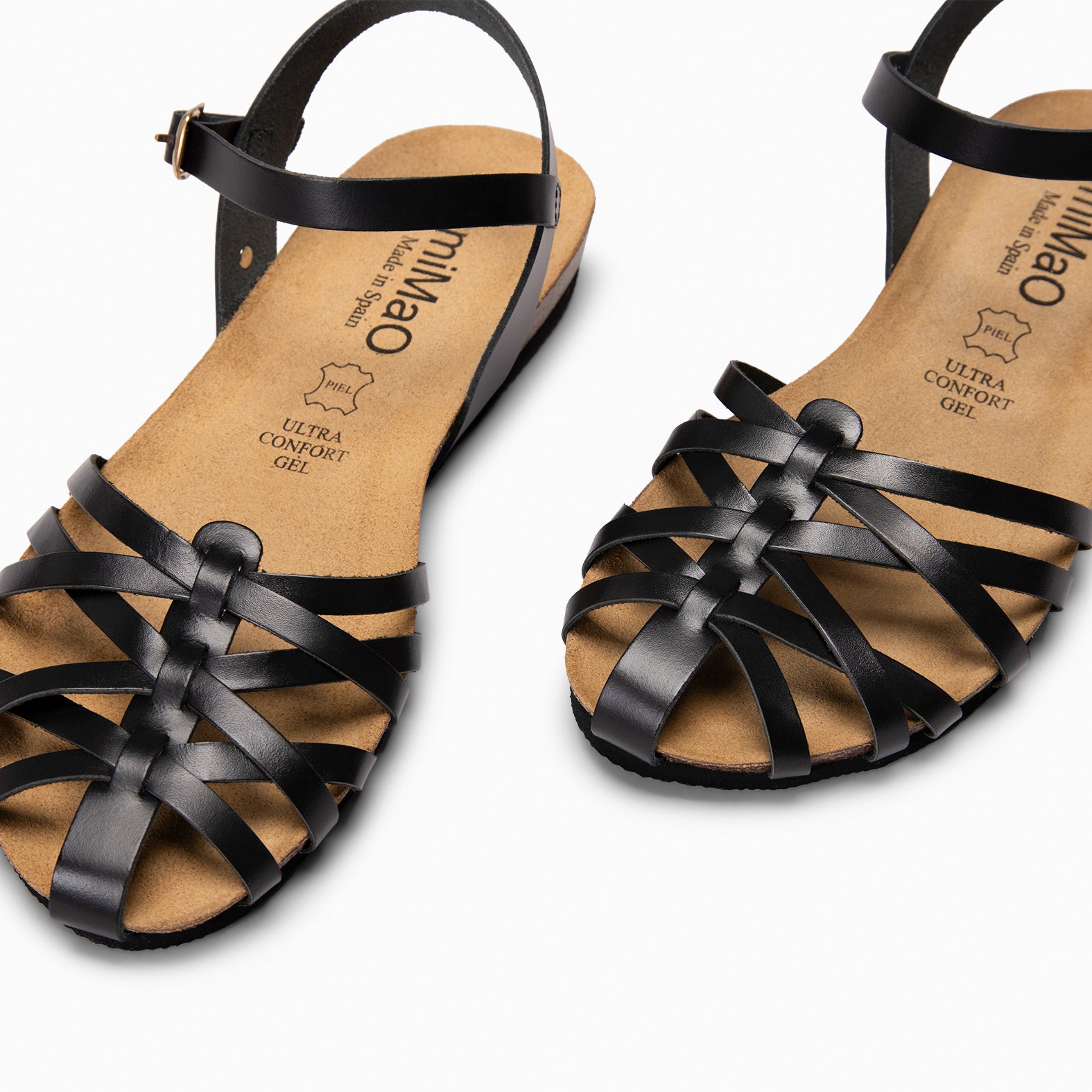 BEACH - Sandalias planas de tiras NEGRO