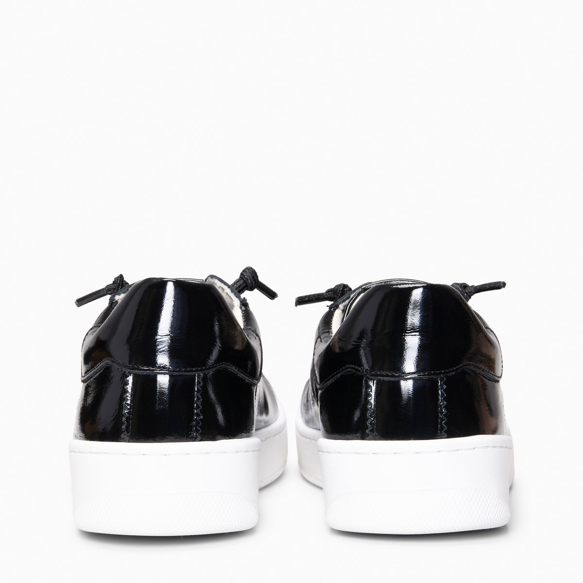 NANTES - Zapatillas de piel CHAROL NEGRO