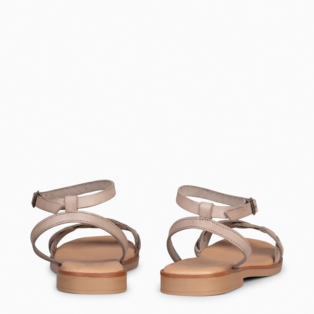 ARECA - Sandalias planas mujer TAUPE