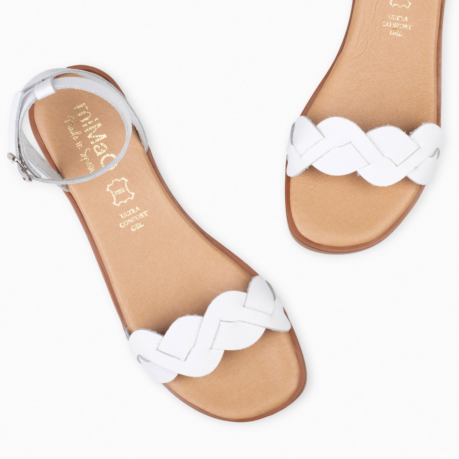 ARECA – Sandalias Planas Mujer BLANCO