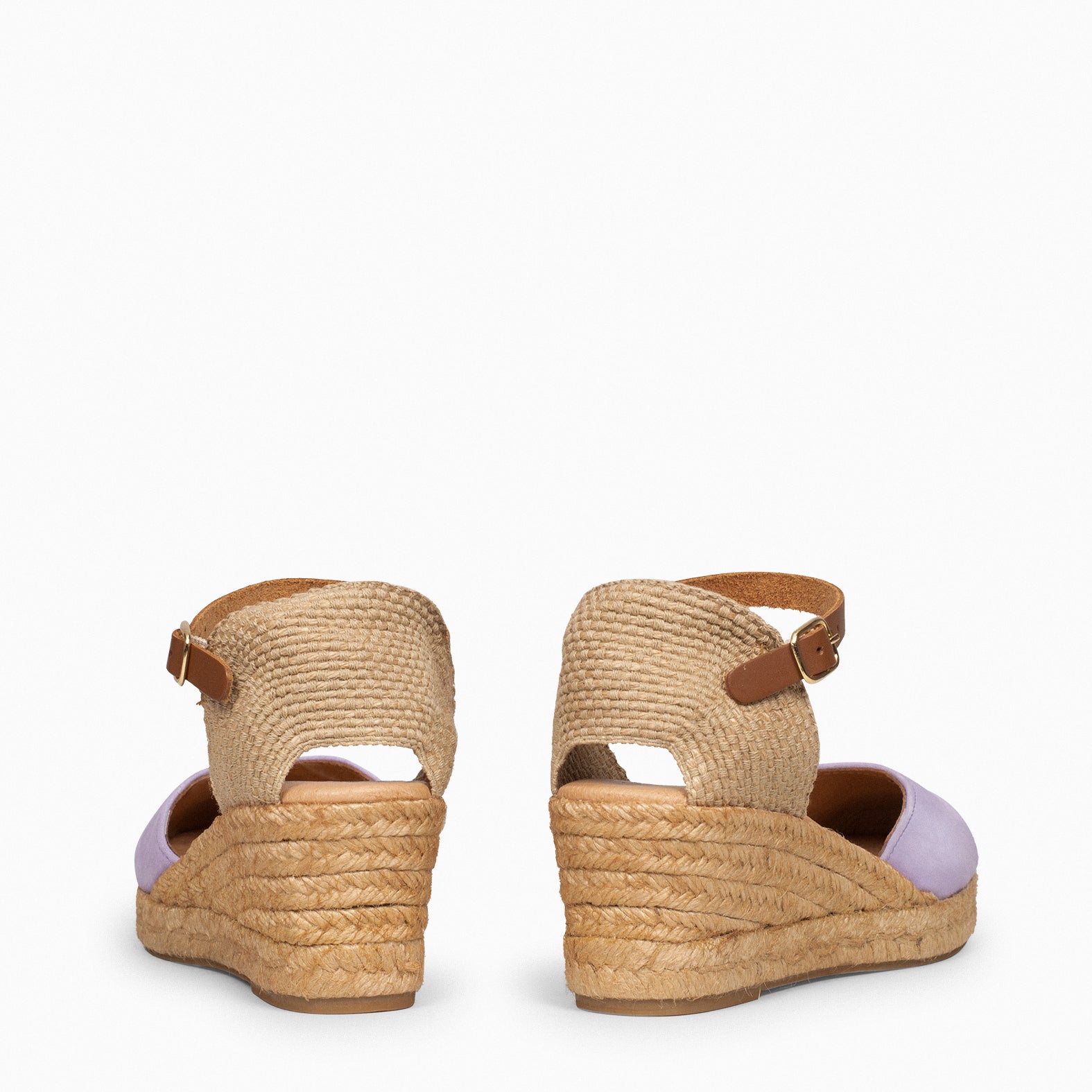 ALTEA – Espadrilles à talon compensé MAUVE